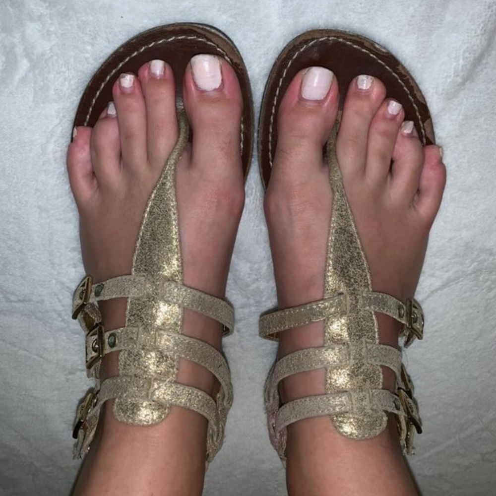 Steve Madden Gold Strappy Sandals